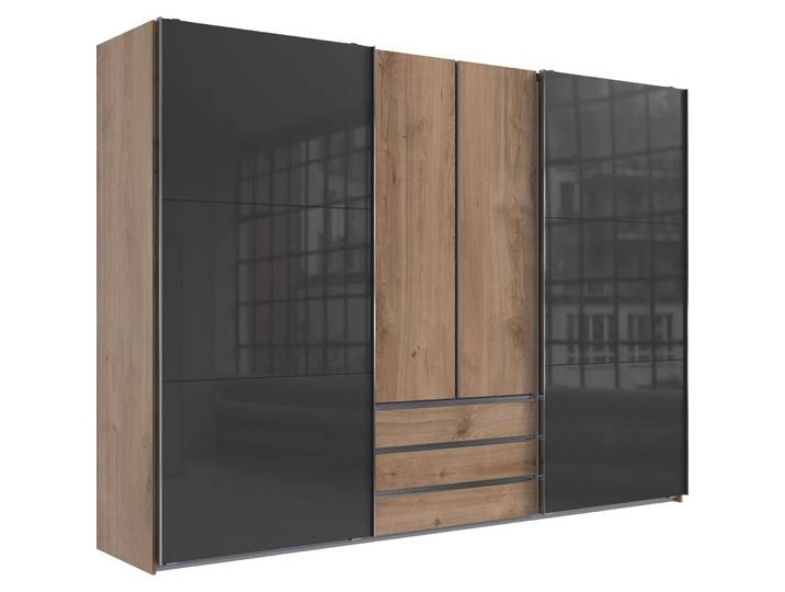 Kleiderschrank Macias Plankeneiche Holzwerkstoff B 300 cm - Kleiderschrank