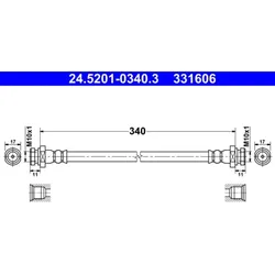 Bremsschlauch ATE 24.5201-0340.3
