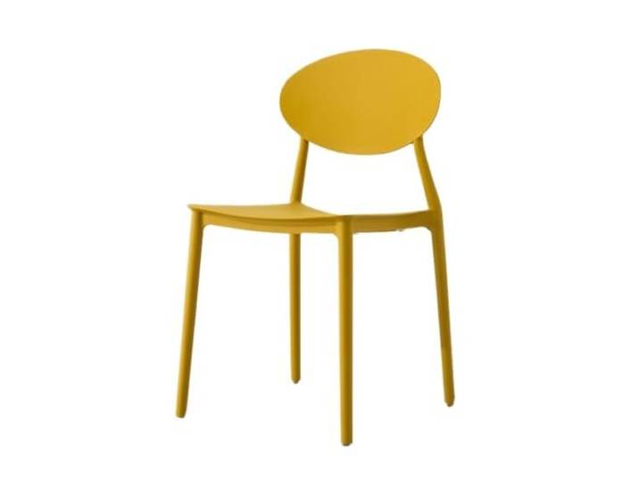 XXAD553TY Kunststoffstuhl mit Rückenlehne, geeignet for den Schminktisch im Schlafzimmer Kleiderschrank(Yellow)