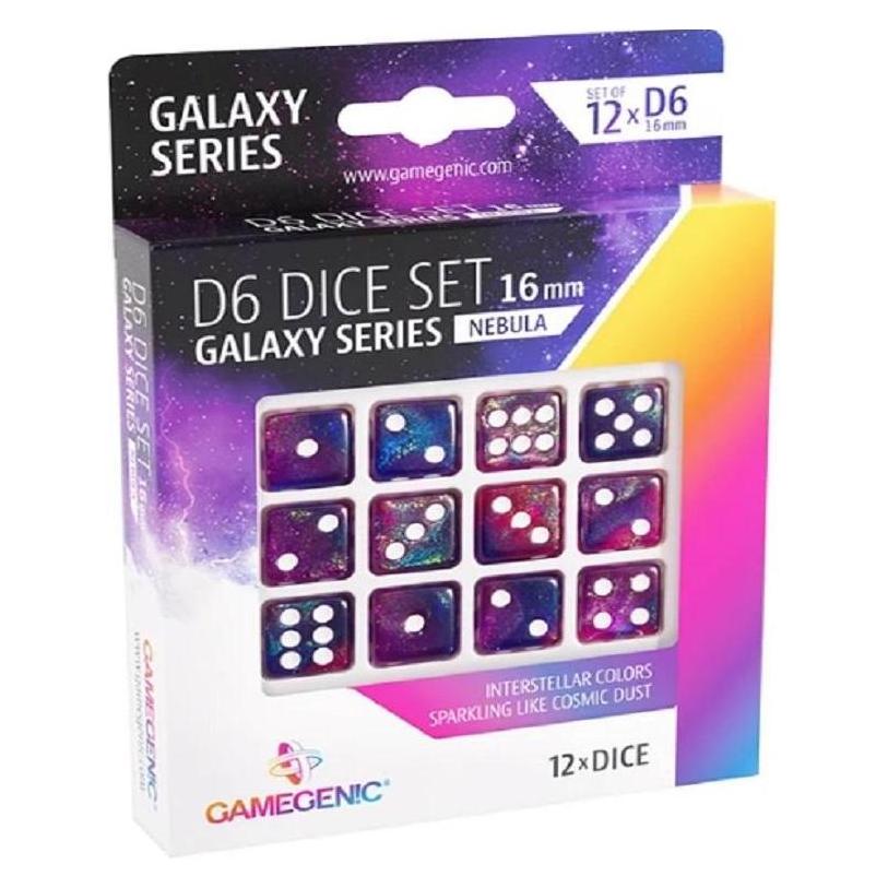 Gamegenic Set de 12 Dés D6 - Galaxy Series : Nebula (GGS50022)