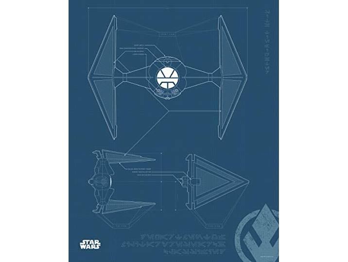 Komar Wandbild Star Wars Blueprint Sith TIE-Fighter Kinderzimmer, Jugendzimmer, Dekoration, Kunstdruck ohne Rahmen WB178-40x50 Größe: 40 x 50 cm (Breite x Höhe)