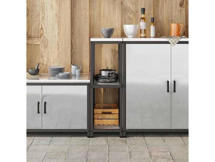 UU*TOP Meuble de rangement de cuisine - design modulaire - Argenté Acier galvanisé CC2310
