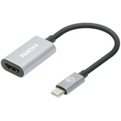 Manhattan 153973 Videokabel-Adapter 0,11 m USB Typ-C HDMI Grau
