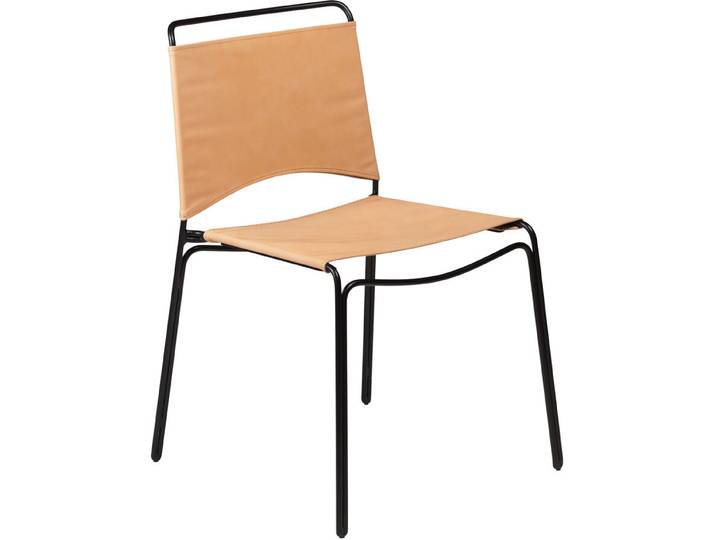 DAN-FORM Stuhl 4er-Set Paz hellbraun Leder