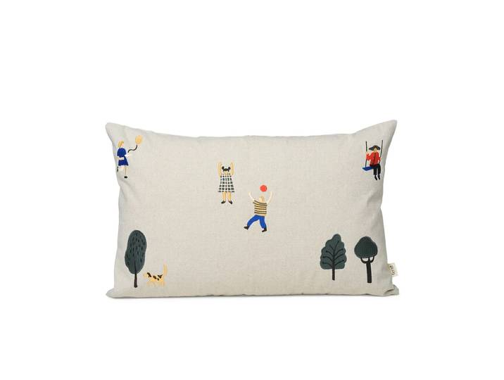 Ferm Living - The Park Kissen, 60 x 40 cm, natur