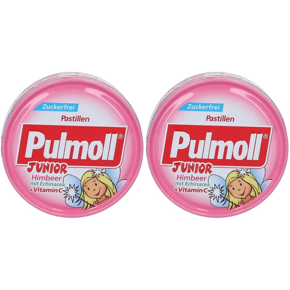 2x Pulmoll Junior Himbeere m.Echinacea+Vit.C zf Bon. 2x50 g Bonbons
