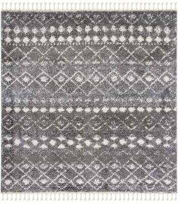 SAFAVIEH Berber Fringe Shag Leatha Trellis Rug