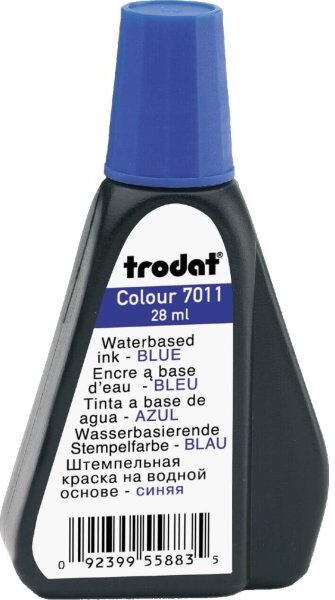 Trodat 7011 Gummistempelfarve   28 Ml   Blå