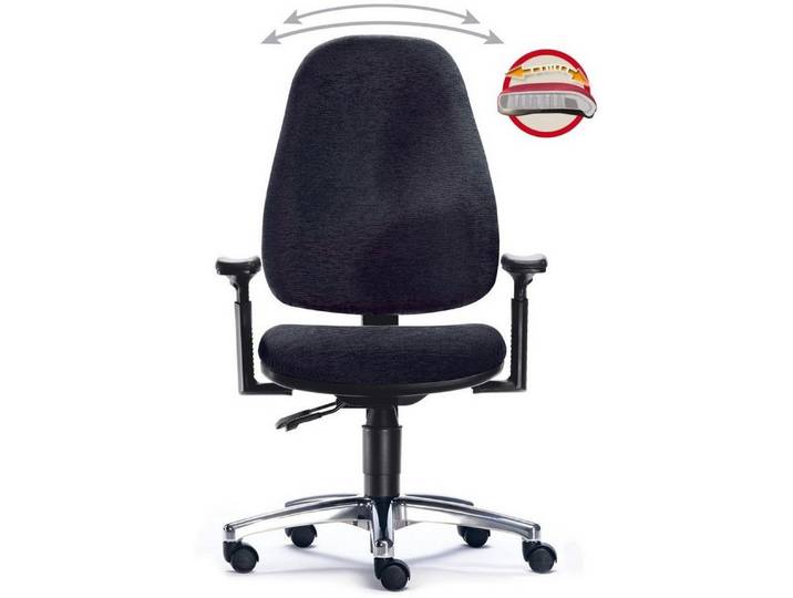 SITWELL STEIFENSAND AG Drehstuhl Bürodrehstuhl Lady Fitness m. Armlehne Alu-Fußkreuz schwarz.