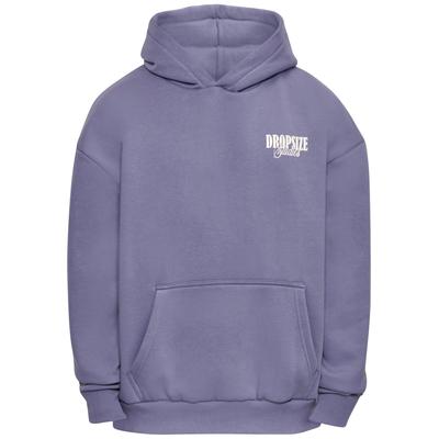 Kapuzenpullover DROPSIZE "Dropsize Herren Dropsize Heavy Oversize Dropsize Studios Hoodie", Herren, Gr. M, lila (blau granite), 70% Baumwolle, 30% Polyester, Rundhals, Pullover Kapuzenpullover