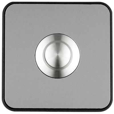 Grothe 64181 Klingel Edelstahl-Optik, Schwarz