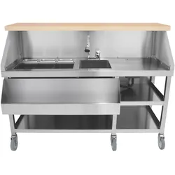 Kukoo Mobile Cocktailbar Station Edelstahl Nr. 304