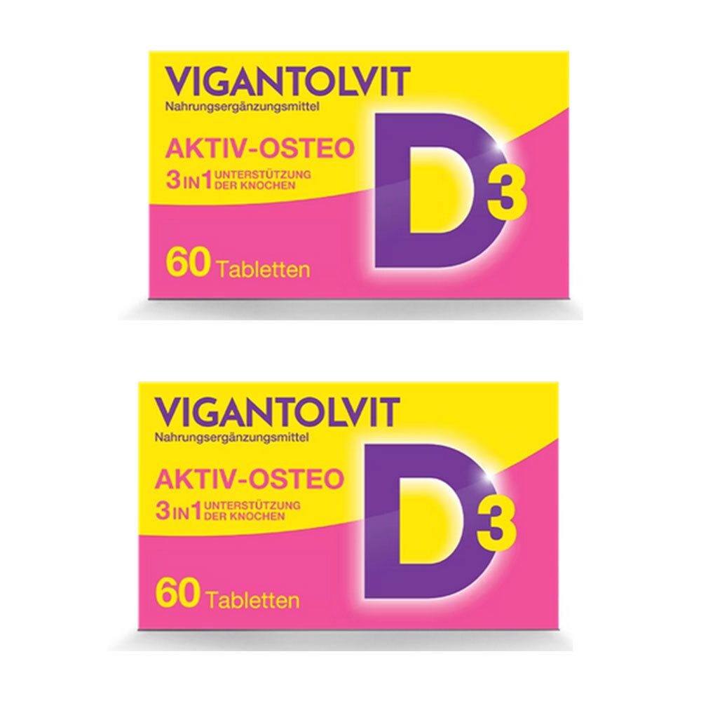 Vigantolvit Vitamin D3, K2 und Calcium Sparset 2x60 St Filmtabletten