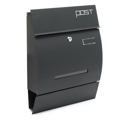 Helloshop26 - Moderner Briefkasten Wandzeitungshalter Anthrazit 16_0000062