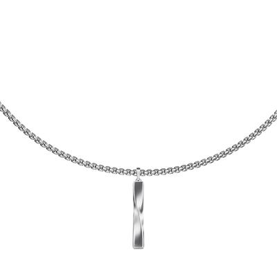 Kette mit Anhänger EMPORIO ARMANI, edelstahlfarben, Halsketten, Herren, Edelstahl, L: 55