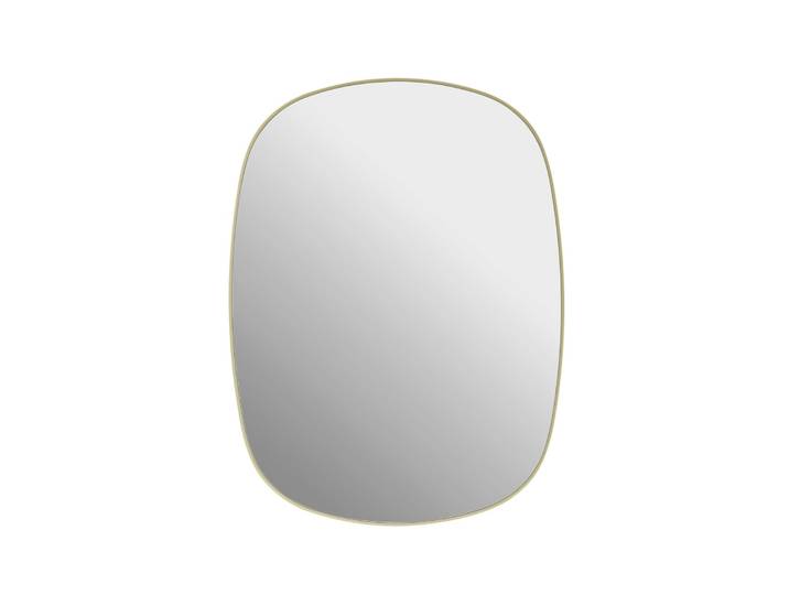 Miroir mural avec cadre jaune 59 x 44 cm en acier - Muuto - Salle de bains - Moderne - Verre - Rond