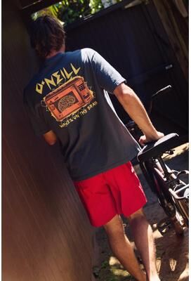O'Neill s Micro Brain Boxy T-Shirt in Dark Shadow, Size 2XL