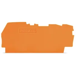 WAGO Abschluss- Zwischenplatte 0,8mm dick für 3-Leiter-Klemmen orange