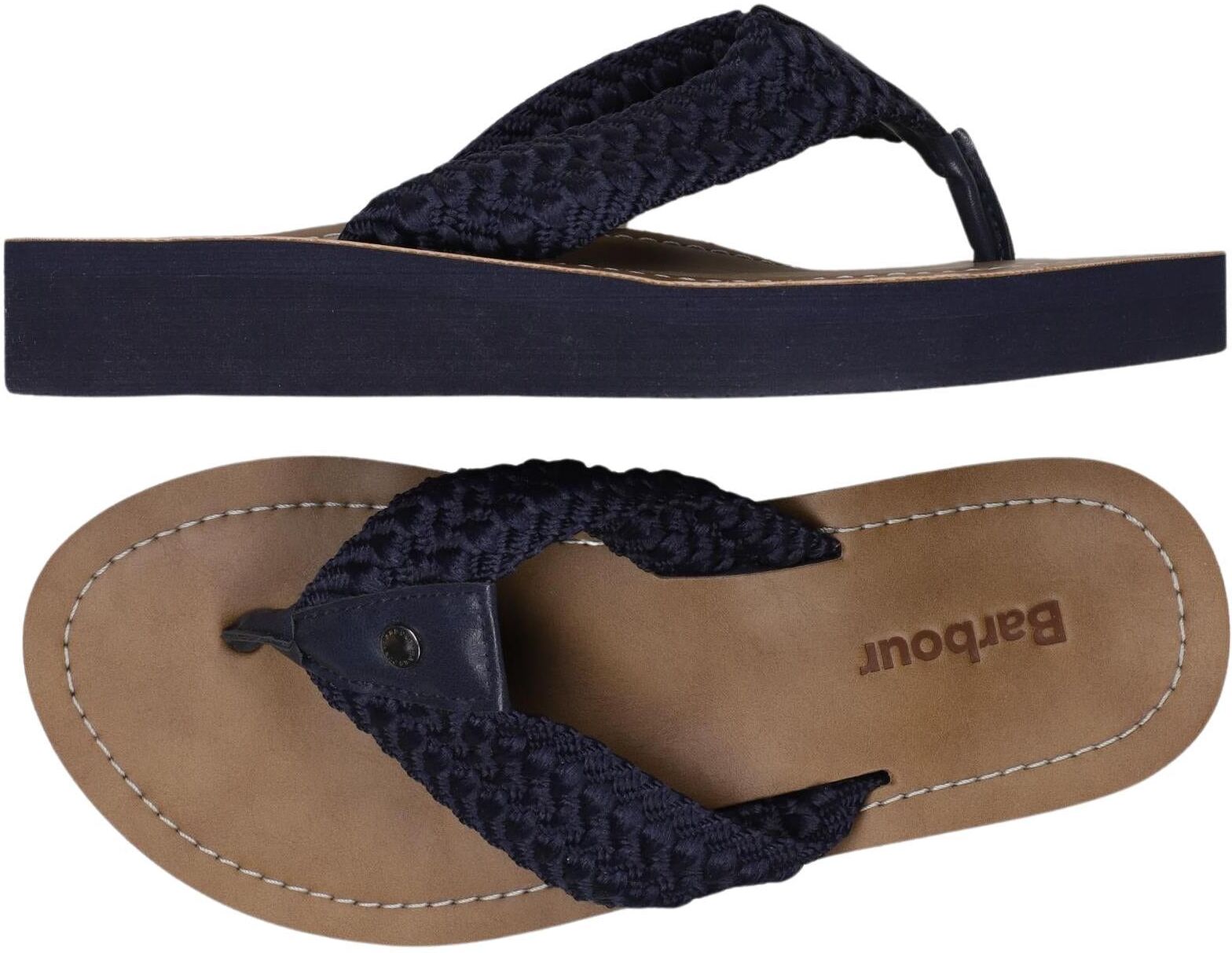 Barbour Damen Sandalen, Marineblau, Gr. EU 37, Kunstleder - Second Hand