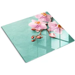 GLASPLATTE 60x52 cm Orchidee