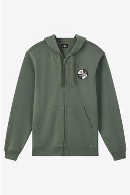 O'Neill s Patched Classic Zip Hoodie in Dark Olive, Size XL, Polyester