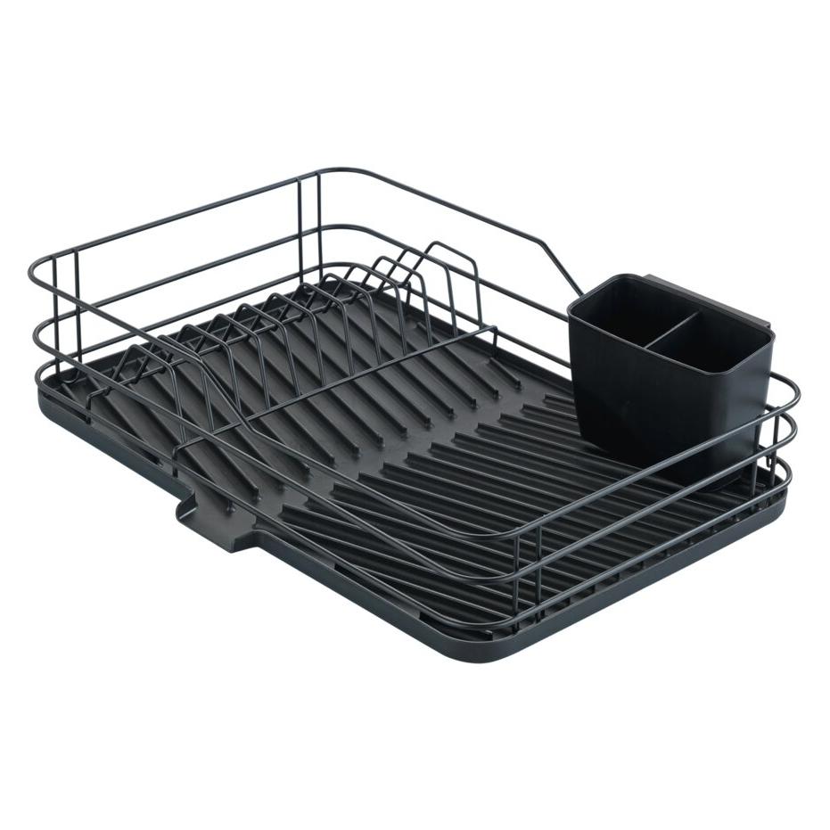 Wenko Geschirrabtropfer Schwarz 3-teilig abnehmbare Sortierelemente (87290500)