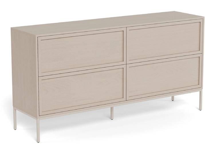 Kommode PALMDALE 4 Schubladen 40x157x80cm grau melamin