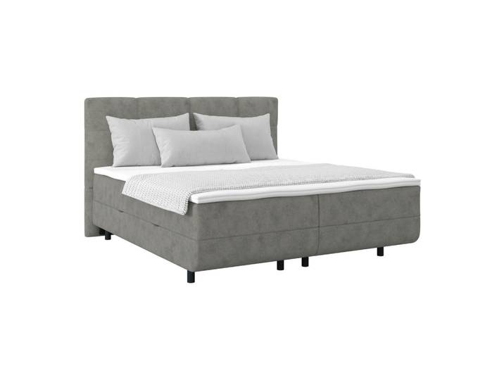 Livetastic Polsterbett, Grau, Kunststoff, H3, Höhe ca. 20 cm, 200x200 cm, Bettkasten, Topper durchgehend, Schlafzimmer, Betten, Polsterbetten