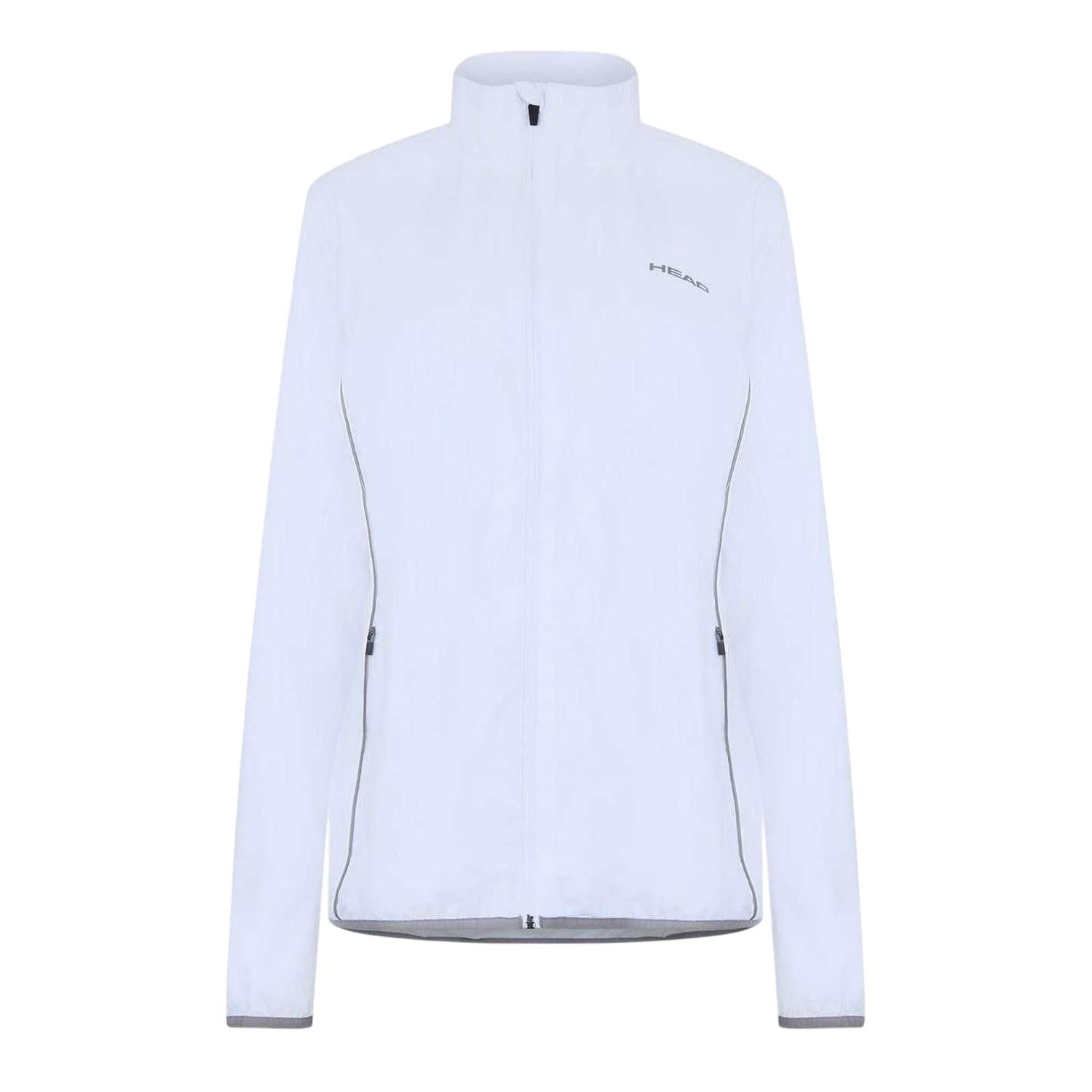 Head Dames Club Logo Volledige Ritssluiting Trainingsjack (Wit)