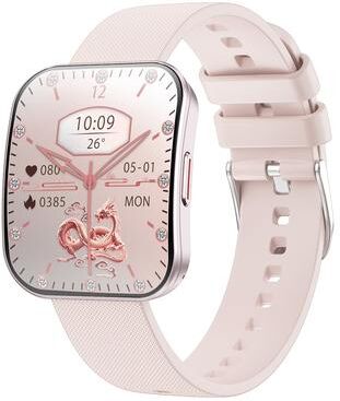 Shopalltechgadgets Bluetooth Calling Waterproof Smartwatch With Heart Rate Monitor And Fitness Tracking pink