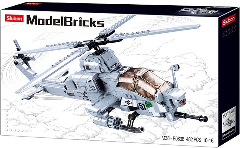Model Bricks : Hélicoptère de combat 482 pcs - Sluban