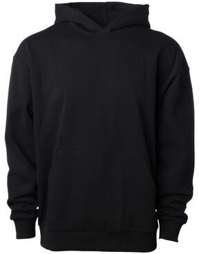 Independent Trading Co. IND330BLV Boulevard Heavyweight Hooded Sweatshirt in Black size 2XL   Cotton/Polyester Blend