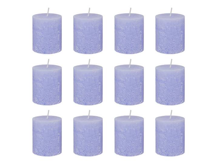 Butlers Stumpenkerze (12er Set) Rustic, Violett, Paraffin, 7x8x7 cm, Dekoration, Kerzen & Kerzenhalter
