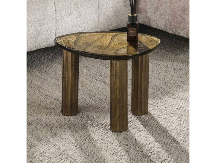 Table basse 51x37x35 cm en verre étiré doré antique - ATILY