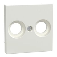 Zentralplatte für Koaxial-Antennensteckdose, glänzend, Unterputz, Kunststoff, IP20 weiß (glänzend), Retail