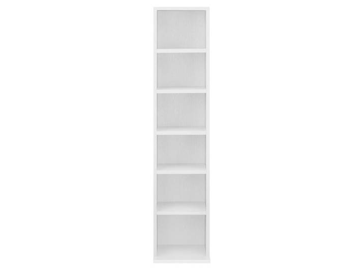 [en.casa] Cd-Regal Tynset, Weiß, 20x90x20 cm, Wohnzimmer, TV Möbel, CD-Regale
