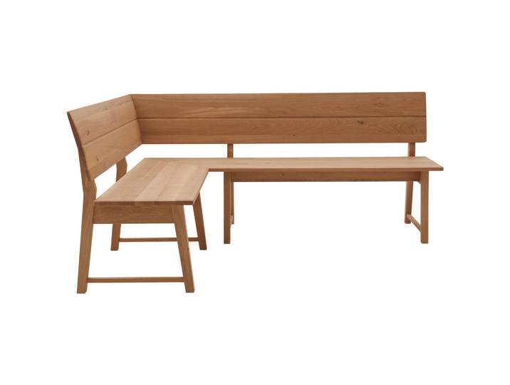 Valnatura Eckbank, Eiche, Holz, Wildeiche, massiv, 4-Sitzer, L-Form, 190x150 cm, Typenauswahl, in verschiedenen Größen erhältlich, Holzmöbel, Sitzgelegenheiten Holz, Holzbänke