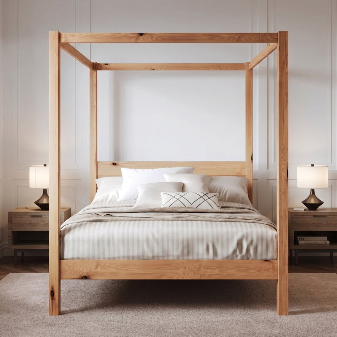 Three Posts Rochester Solid Wood Bed Light Wood Single (3')