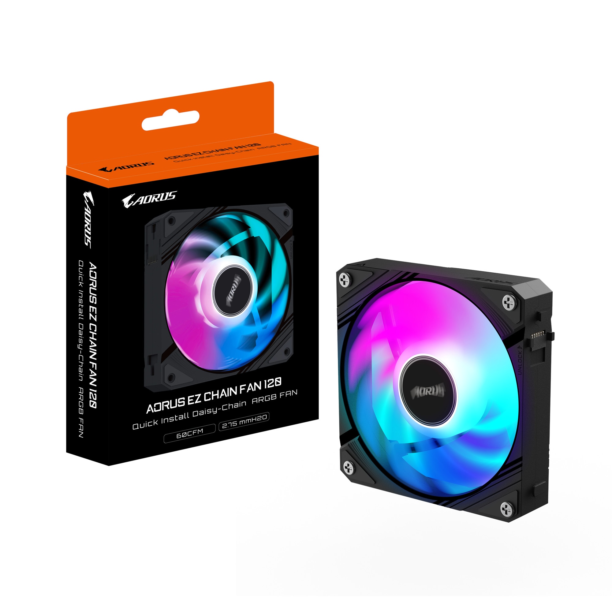 GIGABYTE AORUS EZ CHAIN 120 Lüfter 120x120x25mm GP-ECFAN1201