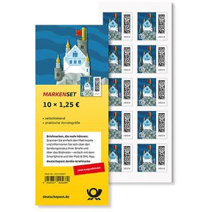 DeutschePost Briefmarken Set, 10 Stück à 1,25 EUR, Briefburg, international, selbstklebend