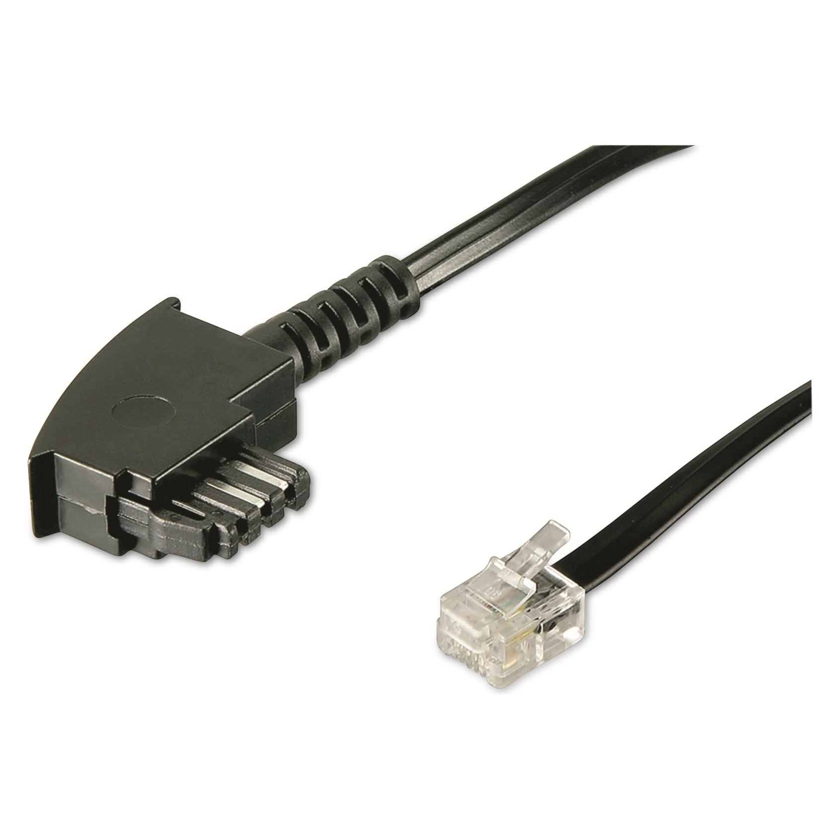 Goobay TAE-F-Anschlusskabel (Universal-Pin Out), Schwarz, 6 m (68536)