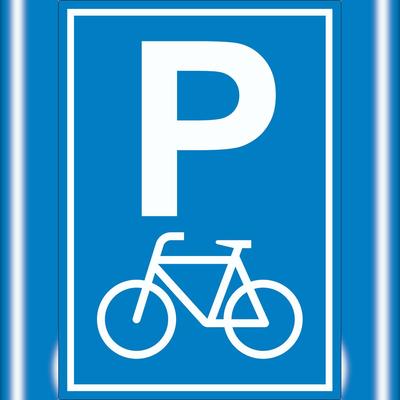 HB-Druck Fahrrad Parkplatz Räder Abstellplatz Aufkleber A4 (210x297mm)