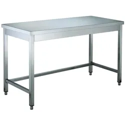 Big-Gastro Edelstahl Arbeitstisch 600 x 600 - mit Verstrebung - IDEAL