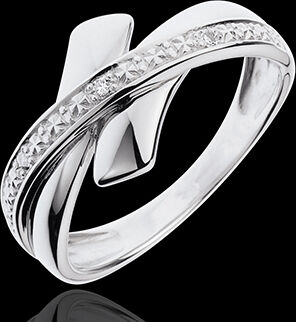Edenly Ring Stammesschmuck- WeiÃŸgold mit Diamanten