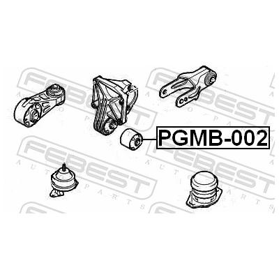 FEBEST Lagerung, Motor PGMB-002 hinten für Citroën/Peugeot