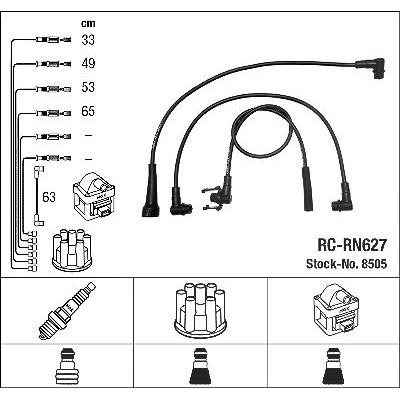 Ngk Zündleitungssatz [Hersteller-Nr. 8505] für Renault