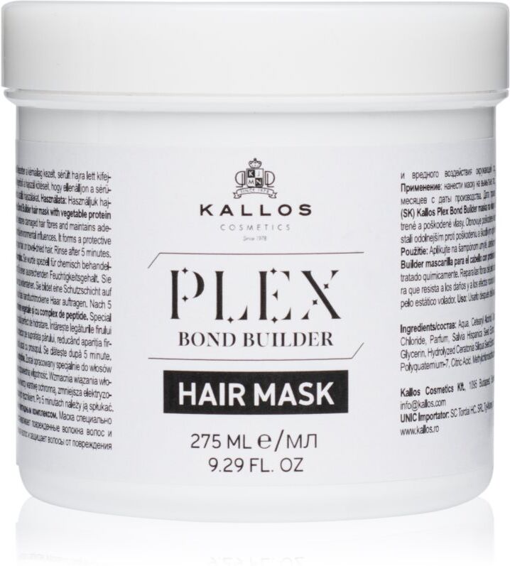 Kallos Plex Hair Mask Regenerierende Maske für beschädigtes, chemisch behandeltes Haar 275 ml