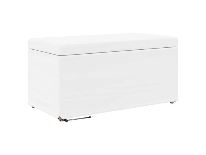 GHVBNMF Rückenloser Hocker Weiß 81x41x40 cm Kunstleder Holzwerkstoff Kompakte Sitzgelegenheit für Flur, Küche oder Schlafzimmer mit weicher Polsterung und stabiler Holzkonstruktion.