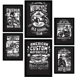 POSTER Set Mit 6 Fahrer In Rustikale Zitate A3 & A4 Rahmenlos