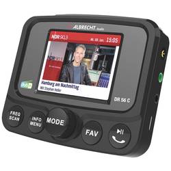 Albrecht DR 56 C DAB+ Empfänger Bluetooth Musikstreaming, Freisprechfunktion, Ladefunktion, Saugnapfhalterung 27156